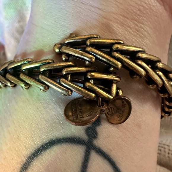 Alex and Ani Vintage 66 Gypsy Gold Metal Wrap Expandable Bangle Bracelet - Picture 3 of 3